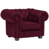 CHESTERFIELD FAMSTOEL, bordeauxrode stof