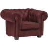 CHESTERFIELD FAMSTOEL, bordeauxrode stof