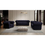 CHESTERFIELD ARMSTOEL, zwart textiel thumbnail 2