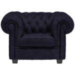 CHESTERFIELD ARMSTOEL, zwart textiel thumbnail 4