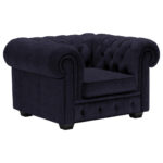 CHESTERFIELD ARMSTOEL, zwart textiel thumbnail 5