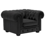 CHESTERFIELD ARMSTOEL, zwart textiel thumbnail 4