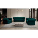 CHESTERFIELD ARMSTOEL, bosgroen textiel thumbnail 2
