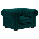 CHESTERFIELD ARMSTOEL, bosgroen textiel thumbnail 4