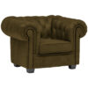 CHESTERFIELD FAMSTOEL, kaki textiel