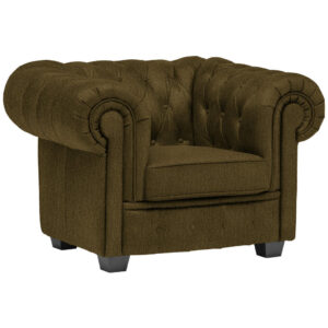 CHESTERFIELD FAMSTOEL, kaki textiel