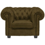 CHESTERFIELD FAMSTOEL, kaki textiel thumbnail 5