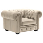 CHESTERFIELD ARMSTOEL, crèmekleurig textiel thumbnail 4
