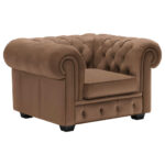 CHESTERFIELD FAMSTOEL, bruin textiel thumbnail 5