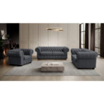 CHESTERFIELD ARMSTOEL, grijze textiel thumbnail 2