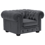 CHESTERFIELD ARMSTOEL, grijze textiel thumbnail 4