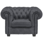 CHESTERFIELD ARMSTOEL, grijze textiel thumbnail 5