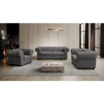 CHESTERFIELD ARMSTOEL, grijze textiel thumbnail 2
