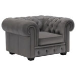 CHESTERFIELD ARMSTOEL, grijze textiel thumbnail 4