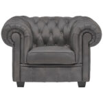 CHESTERFIELD ARMSTOEL, grijze textiel thumbnail 5