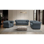 CHESTERFIELD ARMSTOEL, grijsblauw textiel thumbnail 2