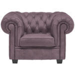 CHESTERFIELD ARMSTOEL, grijspaars textiel thumbnail 4