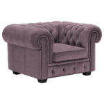 CHESTERFIELD ARMSTOEL, grijspaars textiel thumbnail 5