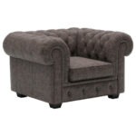 CHESTERFIELD FAMSTOEL, donkerbruin leer thumbnail 1