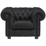 CHESTERFIELD ARMSTOEL, donkergrijs textiel thumbnail 5
