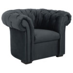 CHESTERFIELD ARMSTOEL, antraciet textiel thumbnail 1