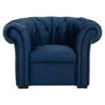CHESTERFIELD FOTELJ,  temno modra tekstil thumbnail 6
