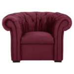 CHESTERFIELD FAMSTOEL, rood textiel thumbnail 2