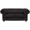 CHESTERFIELD BANK, antraciet textiel