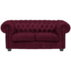 CHESTERFIELD BANK, bordeauxrood textiel