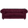CHESTERFIELD BANK, bordeauxrood textiel