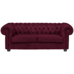 CHESTERFIELD BANK, bordeauxrood textiel thumbnail 1