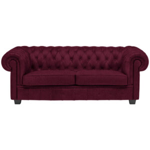 CHESTERFIELD BANK, bordeauxrood textiel