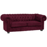 CHESTERFIELD BANK, bordeauxrood textiel thumbnail 5