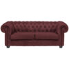 CHESTERFIELD BANK, bordeauxrood textiel