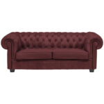 CHESTERFIELD BANK, bordeauxrood textiel thumbnail 1