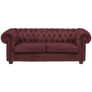 CHESTERFIELD BANK, bordeauxrood textiel