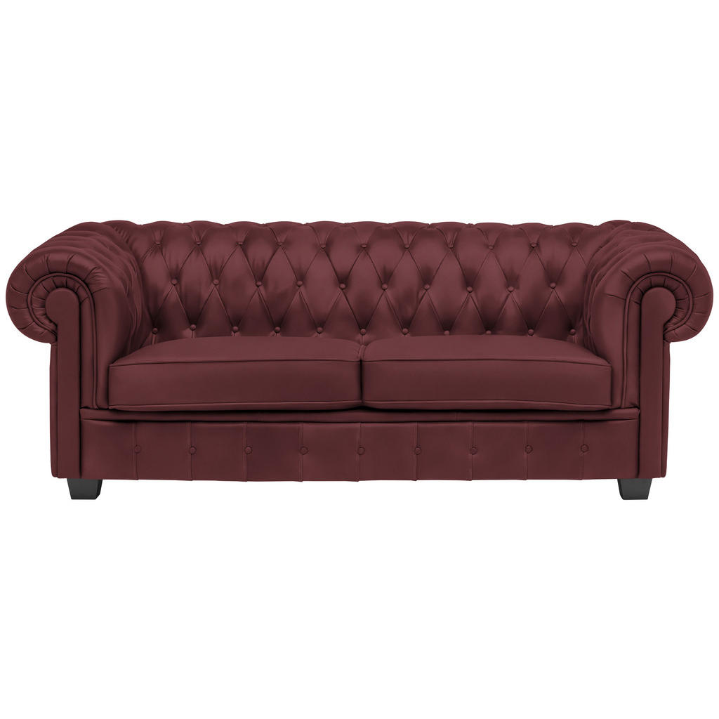 CHESTERFIELD BANK, bordeauxrood textiel