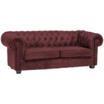 CHESTERFIELD BANK, bordeauxrood textiel thumbnail 5
