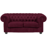 CHESTERFIELD BANK, bordeauxrood textiel thumbnail 1