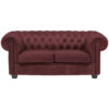 CHESTERFIELD BANK, bordeauxrood textiel