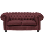 CHESTERFIELD BANK, bordeauxrood textiel thumbnail 1