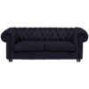 CHESTERFIELD BANK, zwart textiel