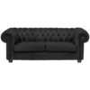 CHESTERFIELD BANK, zwart textiel