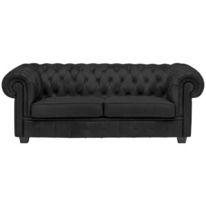 CHESTERFIELD BANK, zwart textiel