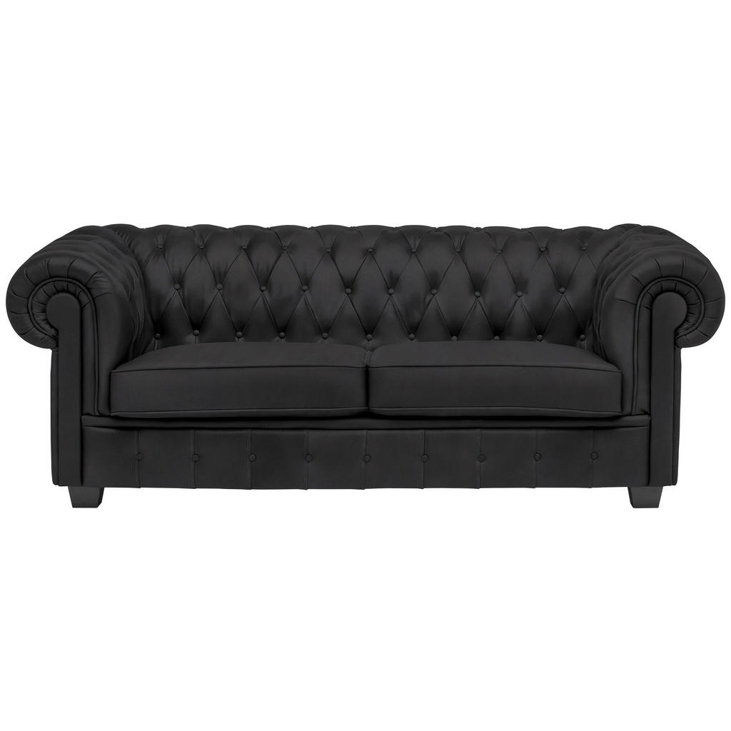 CHESTERFIELD BANK, zwart textiel