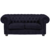 CHESTERFIELD BANK, zwart textiel