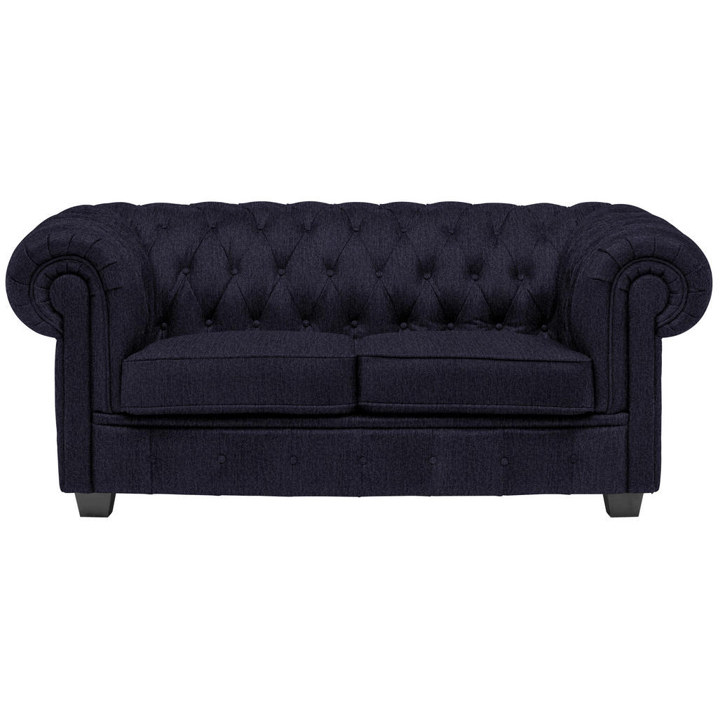 CHESTERFIELD BANK, zwart textiel