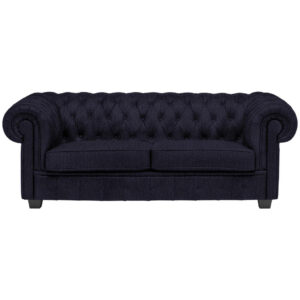 CHESTERFIELD BANK, zwart textiel