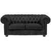 CHESTERFIELD BANK, zwart textiel