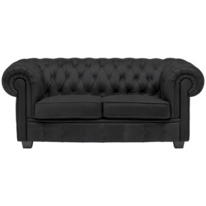 CHESTERFIELD BANK, zwart textiel